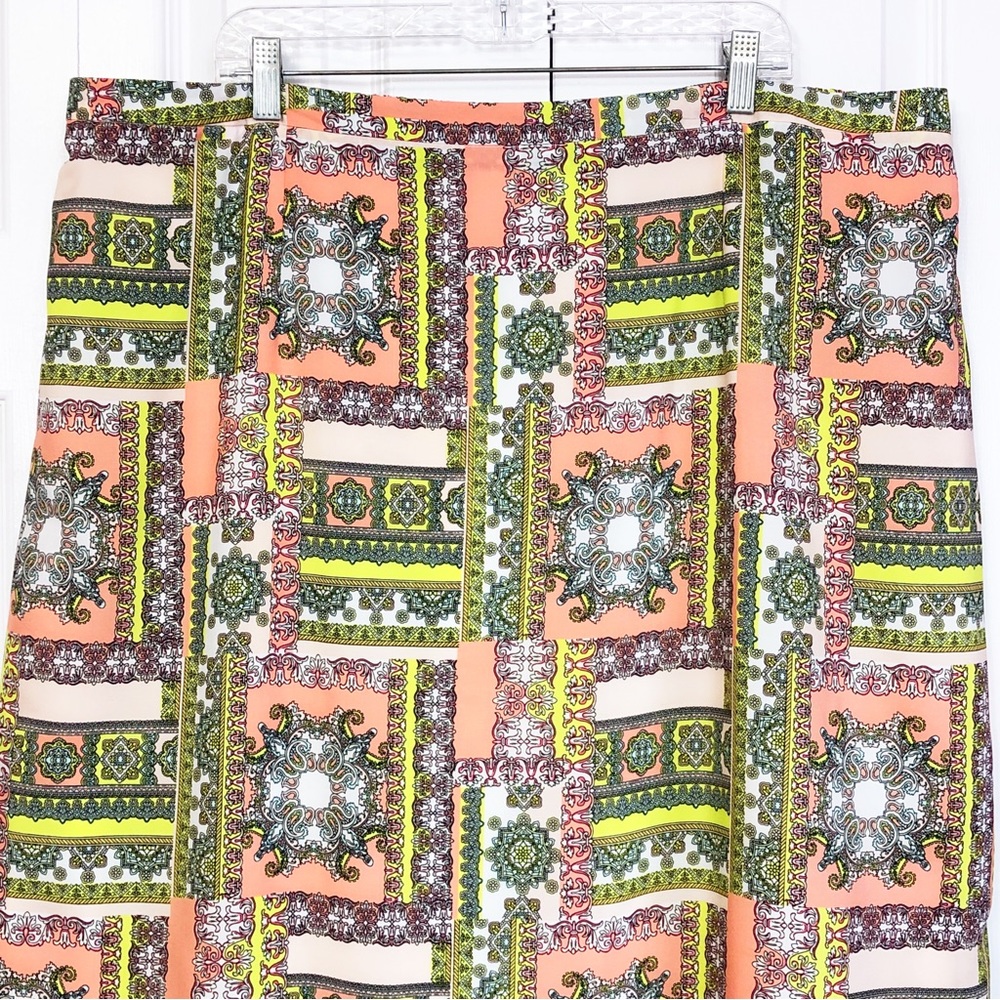 Cato Colorful Mandala Patchwork Print Pull-On Max… - image 2